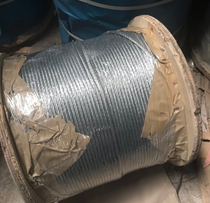 Буксирный трос 6 * 12 + 7FC / 6X12 + 7FC Оцинкованный стальной трос