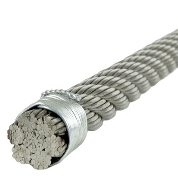 50FT Zipline Aircraft Cable with Iron Core Оцинкованный стальной трос 7x19 прядей ВЕРЕВКА