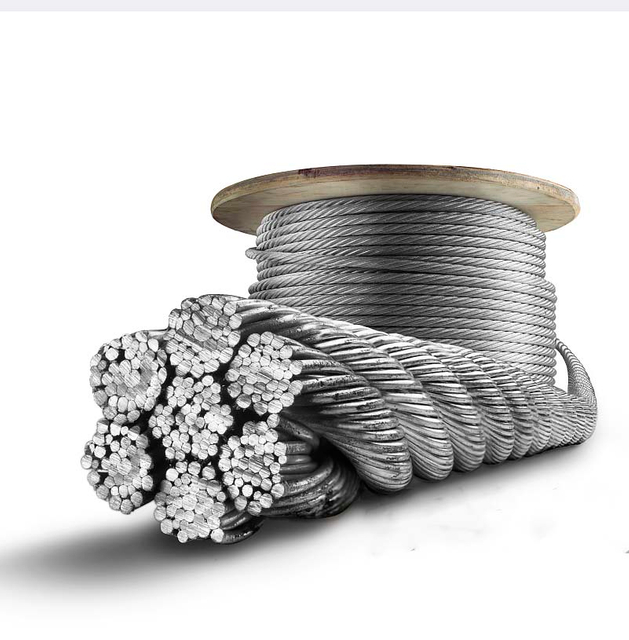 DIN3060 оцинкованный стальной трос 6x19 + IWRC 7x19 6x37 + IWRCSteel Wire Rope DIN3060, авиационный кабель
